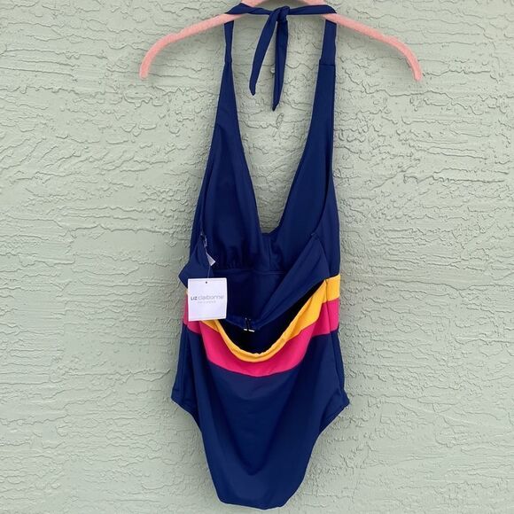 Liz Claiborne One Piece Swimsuit Sz 10 NWT - Picture 3 of 14